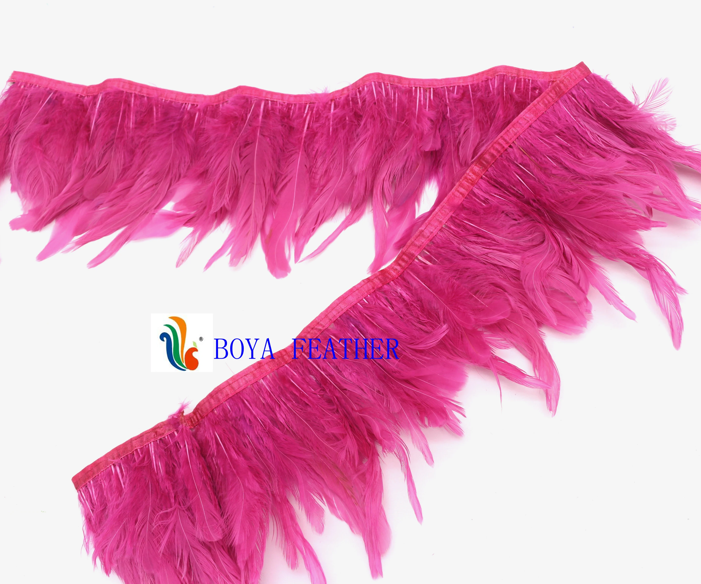 party decoration rooster feather fringe trimming with wire accessory