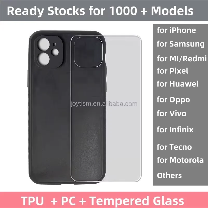 Factory DIY Customized UV printing TPU + PC + Tempered Glass 2 in 1 Sublimation Blank cell Phone Case for Meizu Series