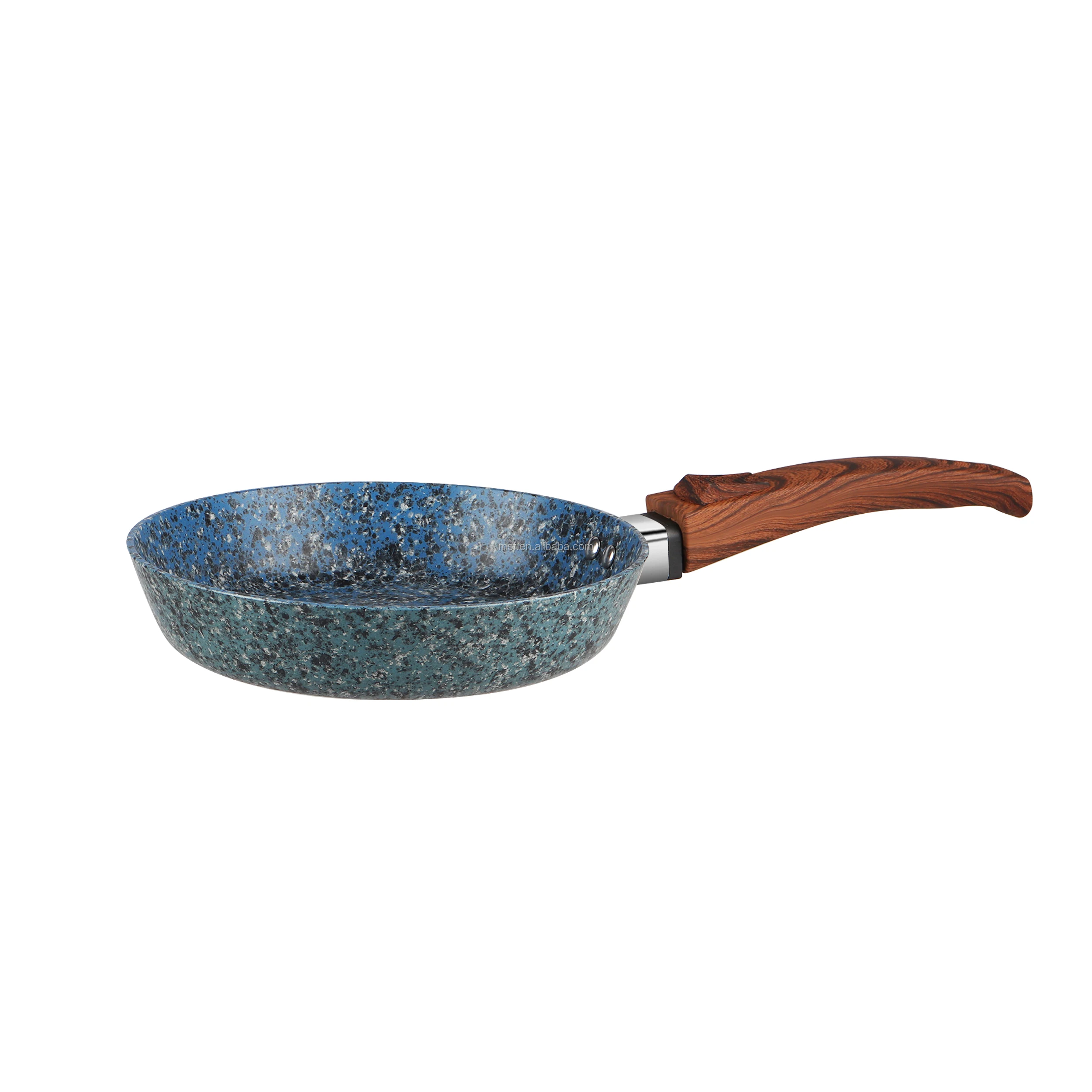 thick pressing aluminum nonsick granite coating 3 pcs frying pan with detachable handles