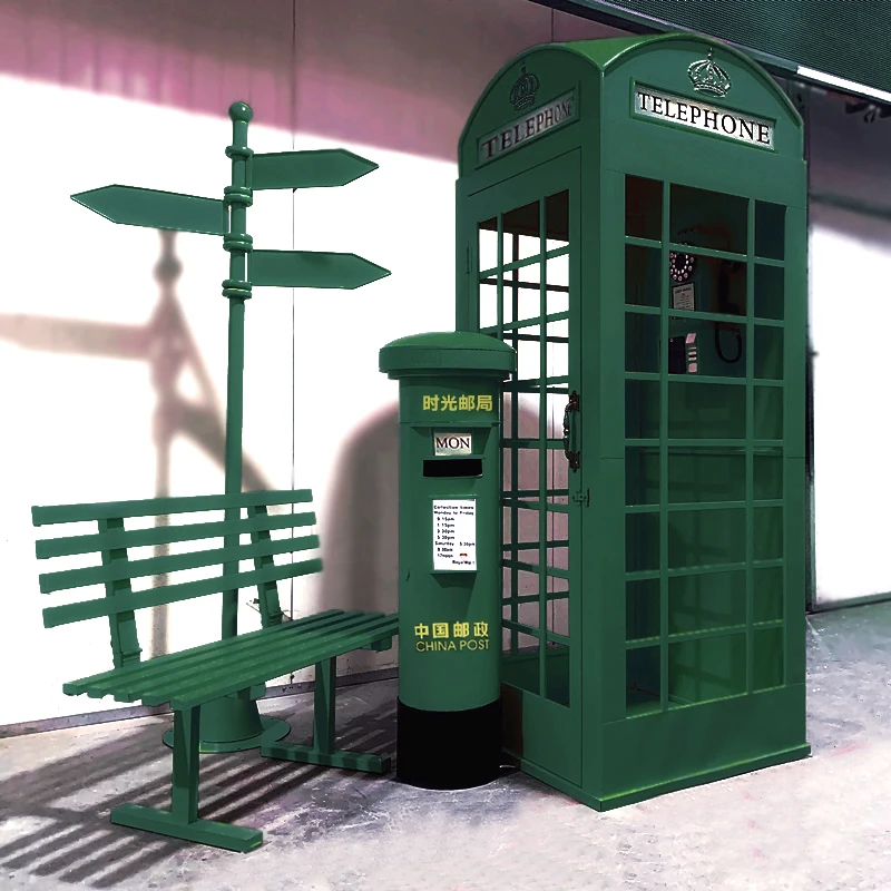 Customized wholesale metal red telephone London Classic phone booth for sale