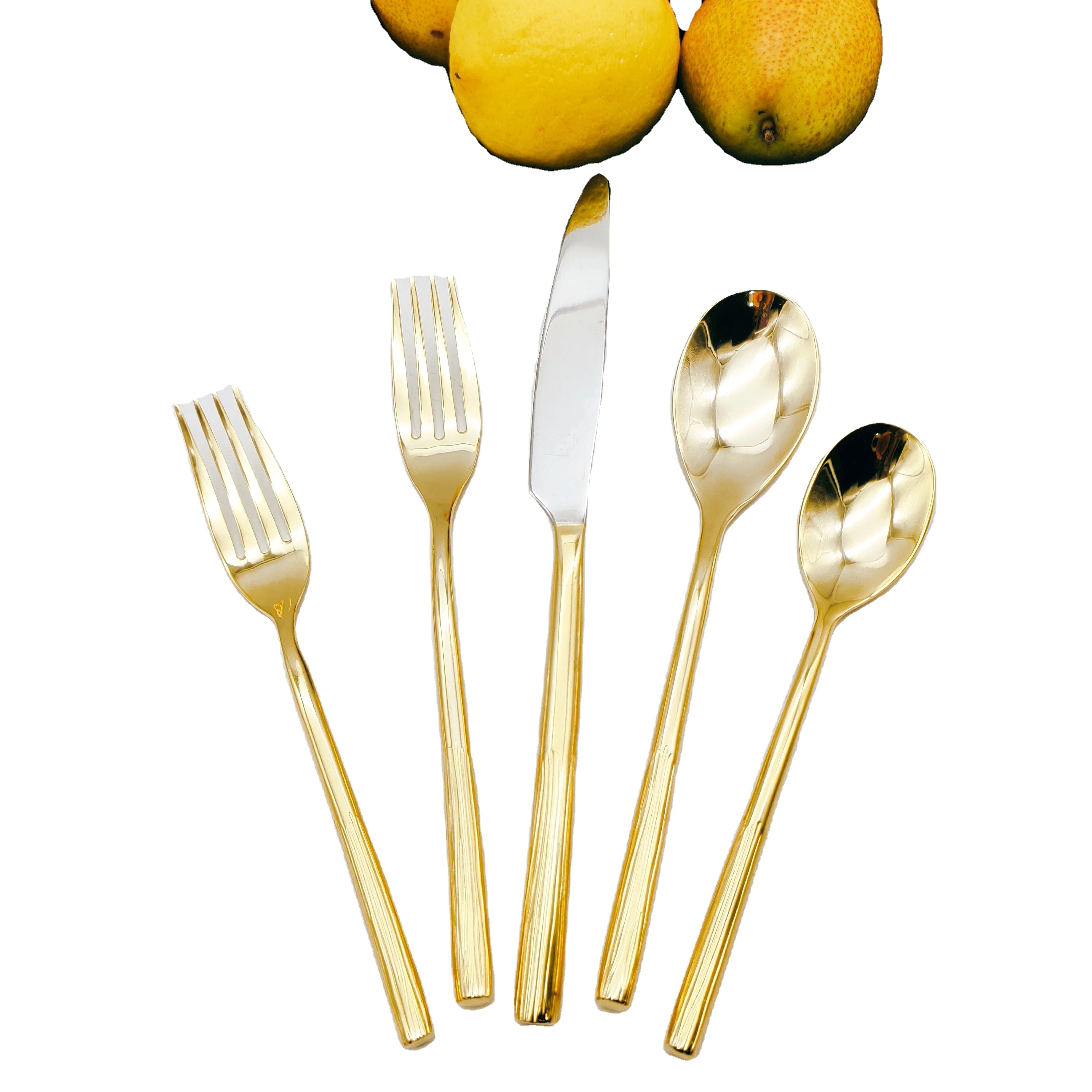 Круглая ручка кованые ложки вилки ножи тяжелая Роскошная нержавеющая сталь медь золото серебро столовые приборы