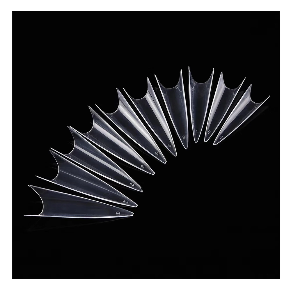 Discount Press on Nails False Nail Tips Coffin 500pcs Professional Artificial Art Transparent Nail Tips 500pcs