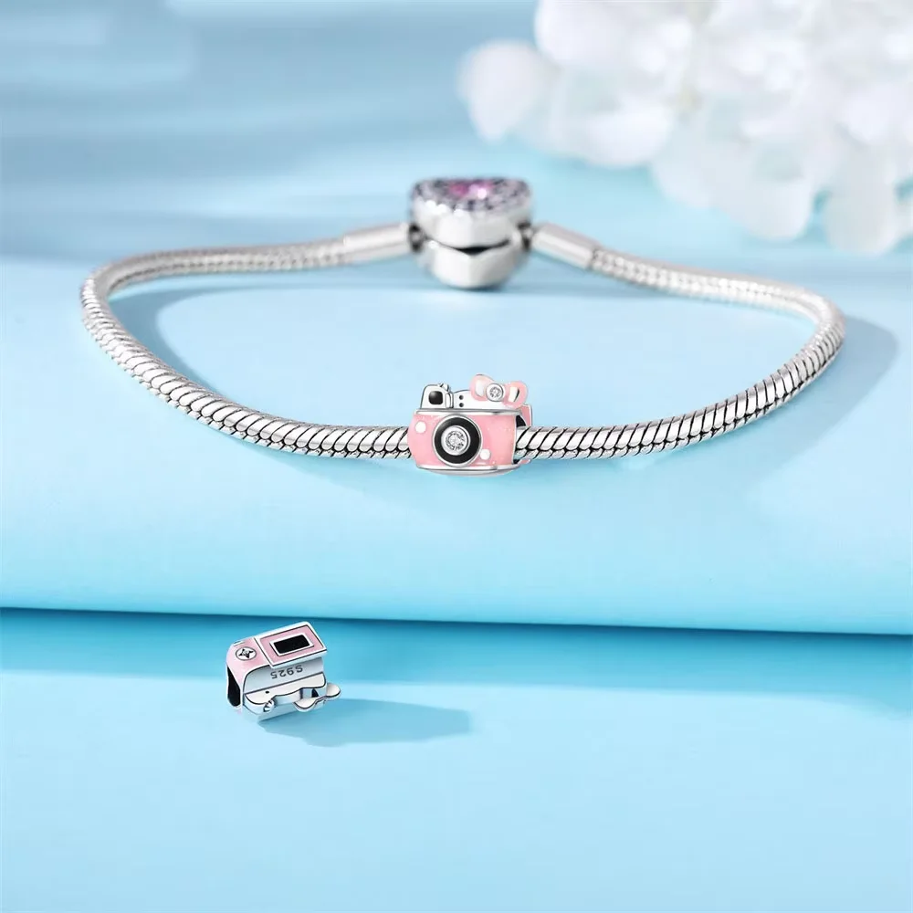 New Arrival Hot Sale Fashion S925 Sterling Silver Global Travel Series Charm Bead DIY Jewelry Bracelet Accessories Pendant