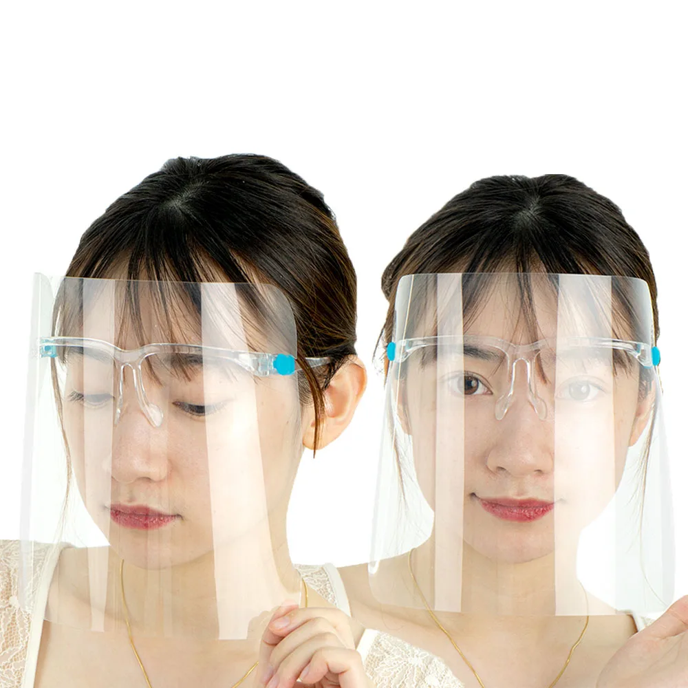 Fashion Faceshield Anti Fog Full Plastic Transparent Clear Frame Glasses Face Shield (1600297391083)