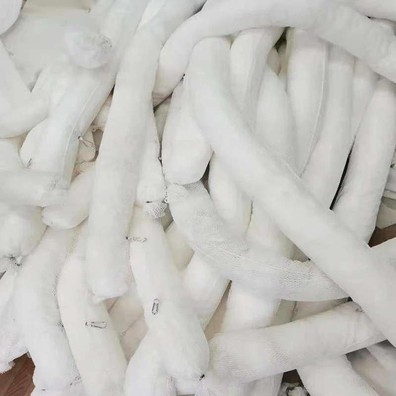 free sample  7.6cm*1.2m white meltblown oil absorb sock workplace   oil absorbent boom supplier