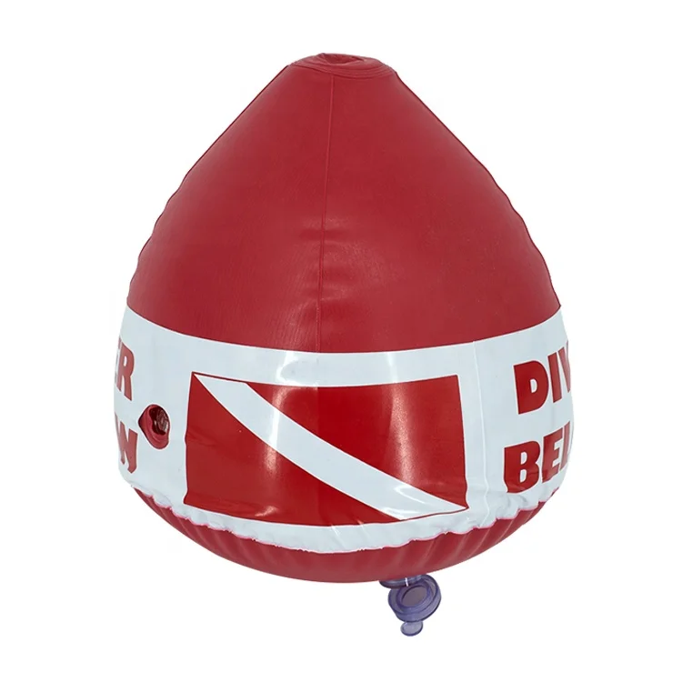 Water Sport Diver Safe PVC Material Red Spearfishing Diving Float Buoy With Flag Diving Accessories