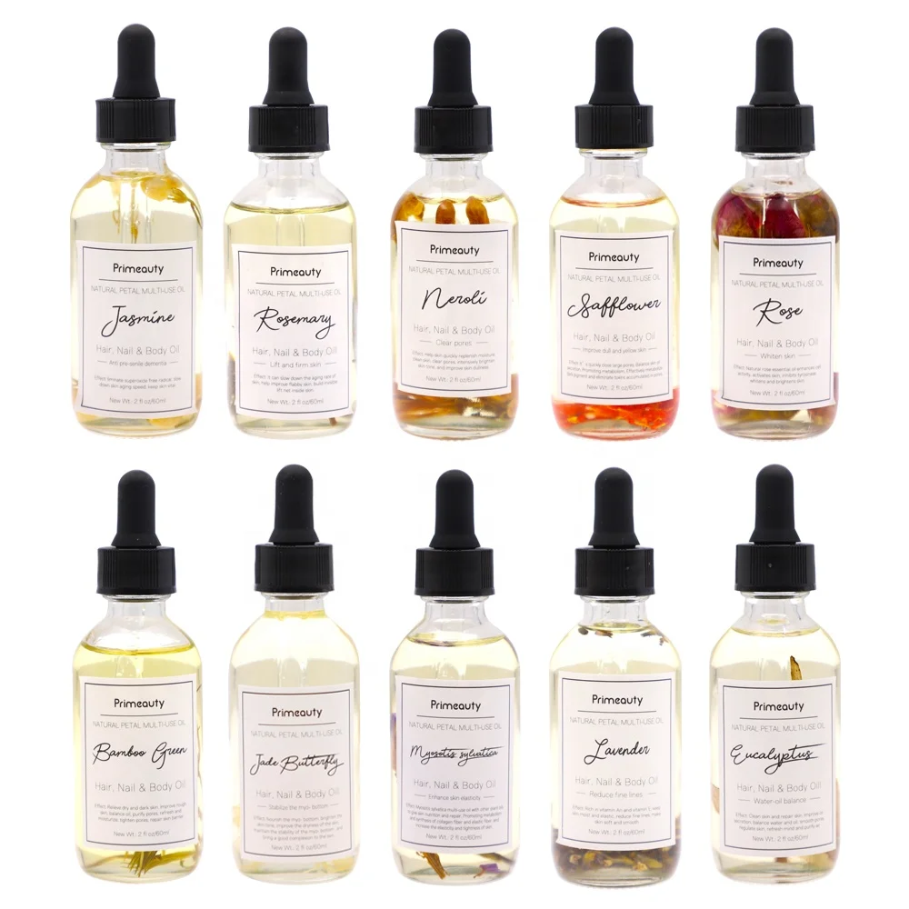 Free Sample Manufacturer Spa Moisturizer Natural Multi-Use Body Face Massage Oil Organic Eucalyptus Lavender Rose Oil