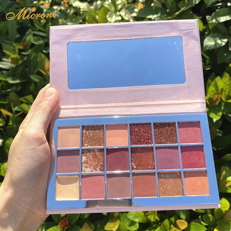 Custom your logo makeup beauty eyeshadow palette low moq 18 colors matte eyeshadow palette private label