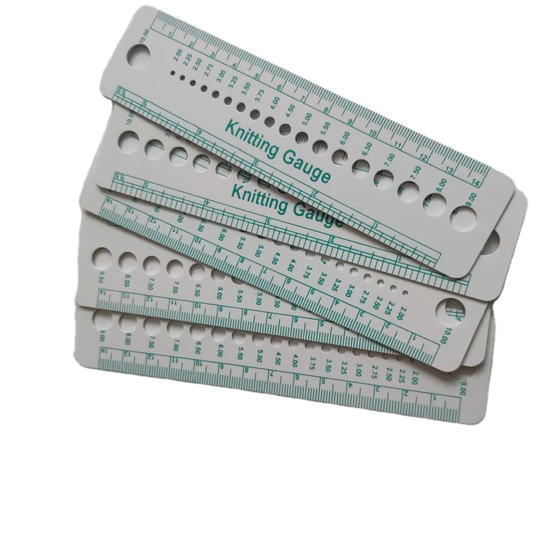 Plastic ruler Knitting Needle Gauge Measuring Tools cloth accessories DIY knitting gauge ruler