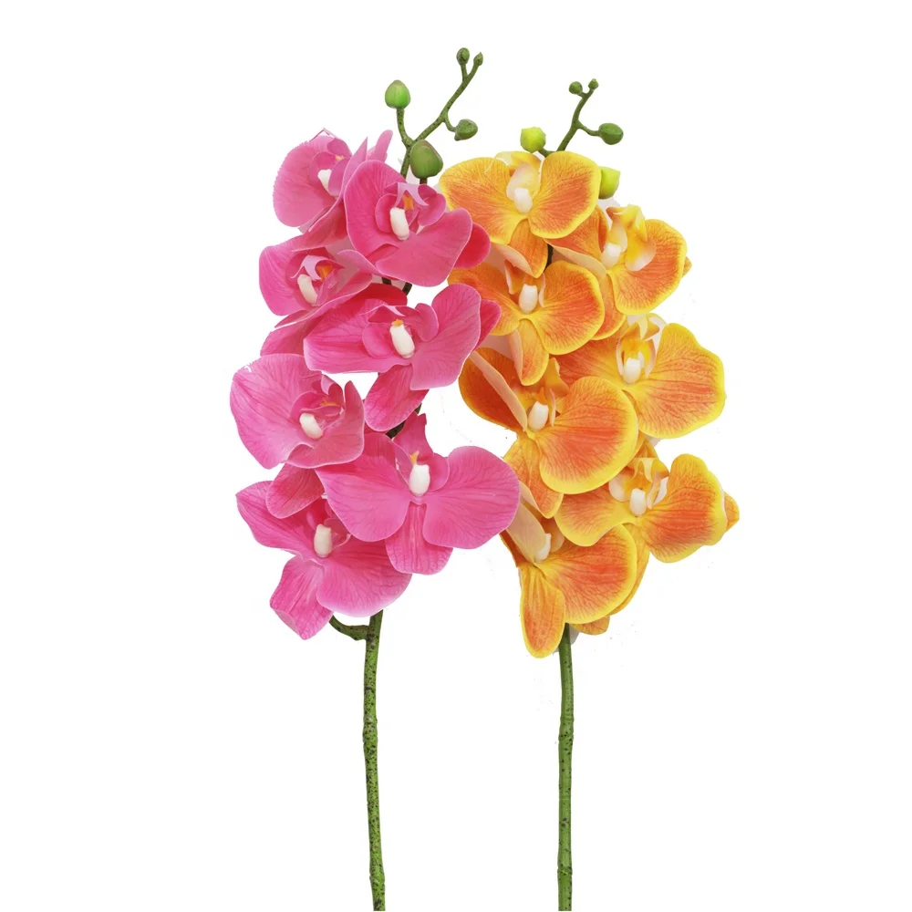 Hight Quality Artificial Flowers Real Touch Phalaenopsis Orchid Spray Plant