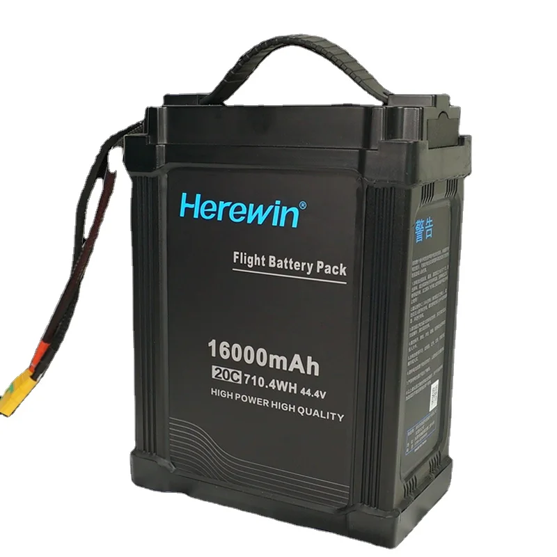 Herewin intelligent 12s 16000mAh 44.4V 20C rechargeable smart Lipo battery on sale for Agriculture Aircraft