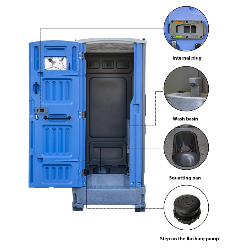 Manufacturers mobile toilets outdoor portable toilets mobile plastic detachable luxury china squat toilet