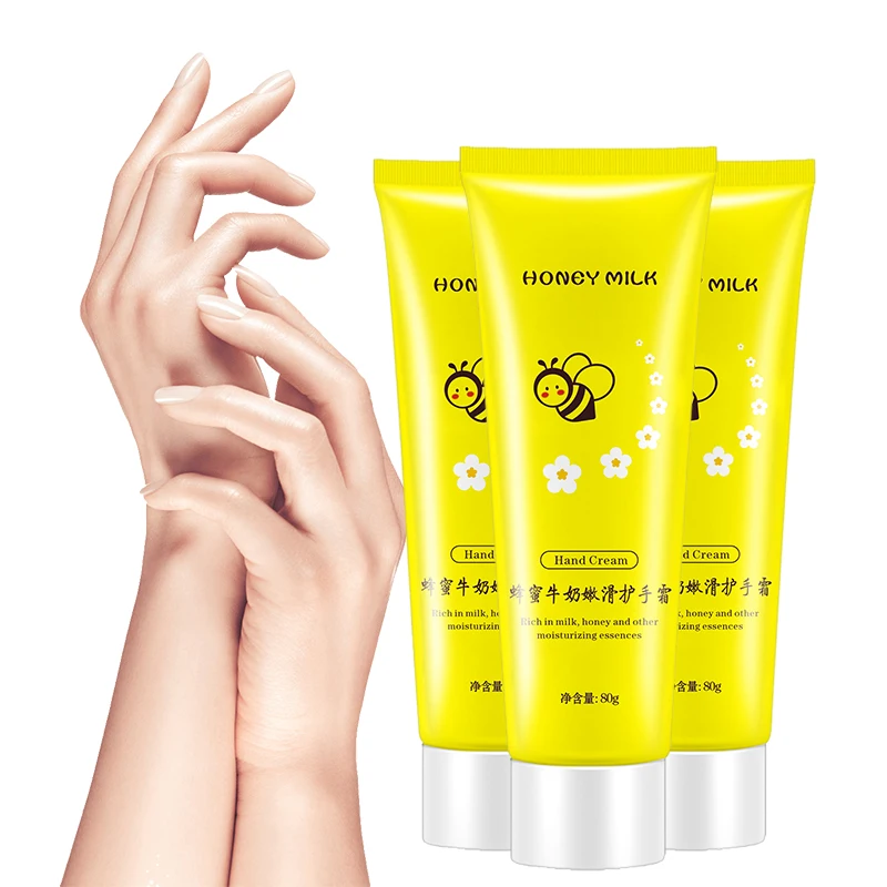 
Hand Cream Honey Milk Moisturizes Hands Skin Nourishes Anti-Dry Peeling hand+cream whitening Cosmetics manufacturers process OEM 