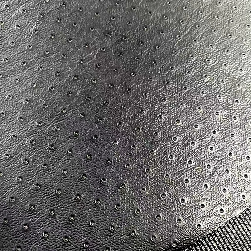 stretchable black color anti-slip PVC leather fbaric use for honda motorcycle seat cover universal and auto upholstery