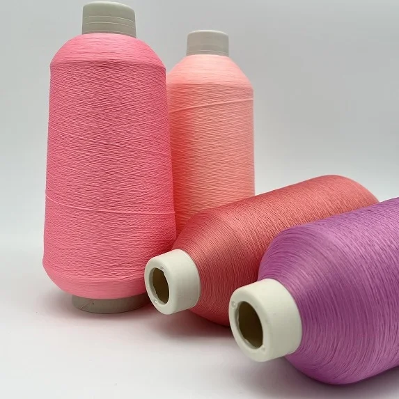 Customized Colors Recycled Nylon Yarn High Elastic Dyed Sewing Thread 100D/2