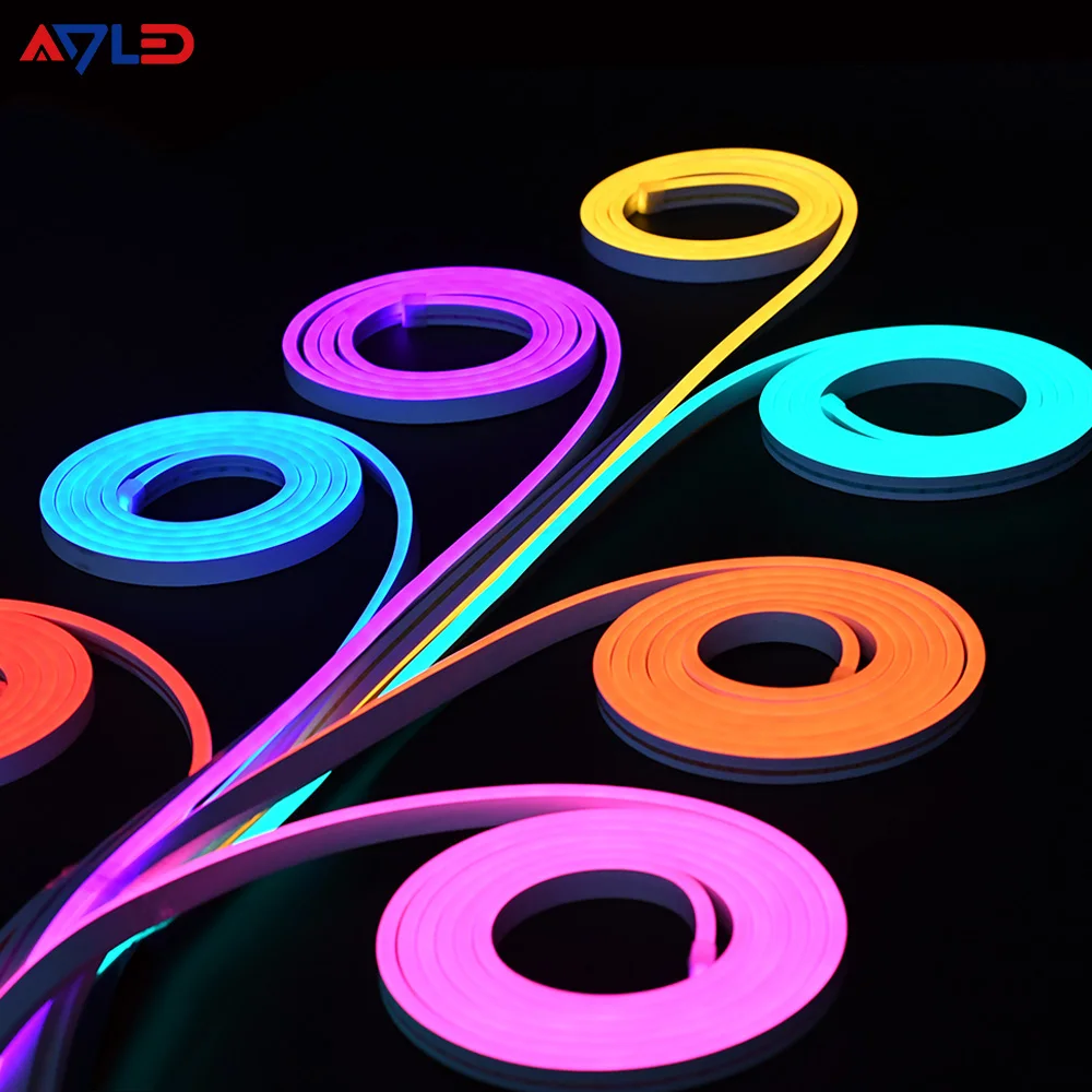 neon flex strip 6*12mm 8*16mm Silicone PVC Led Neon Tube Custom 12V IP65 Waterproof Outdoor Cuttable Rope Light Flex Ne