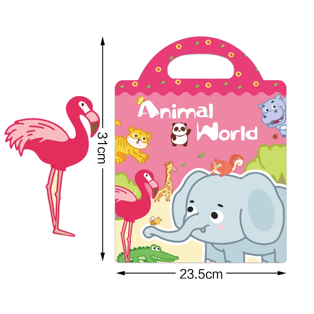 Washable Enlightenment Jelly Quiet Sticker Book  hand-eye coordination Toys Jelly Sticker Books for Toddler