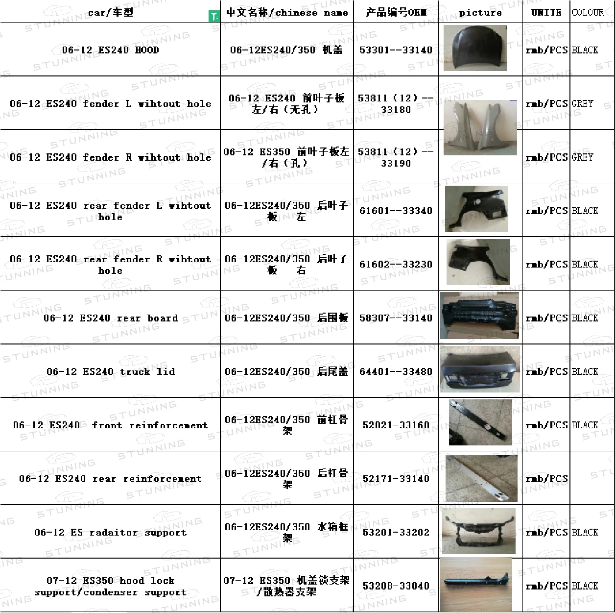 Передний капот двигателя 1:1 запчасти для Lexus ES ES240 ES350 2006-2012 аксессуары подставки капота