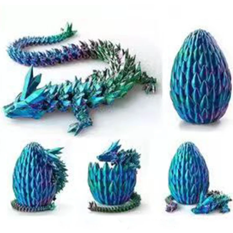 3D printed dragon egg divine dragon box sets with colorful decoration and creative trendy play gem dragon pendant handmade gifts