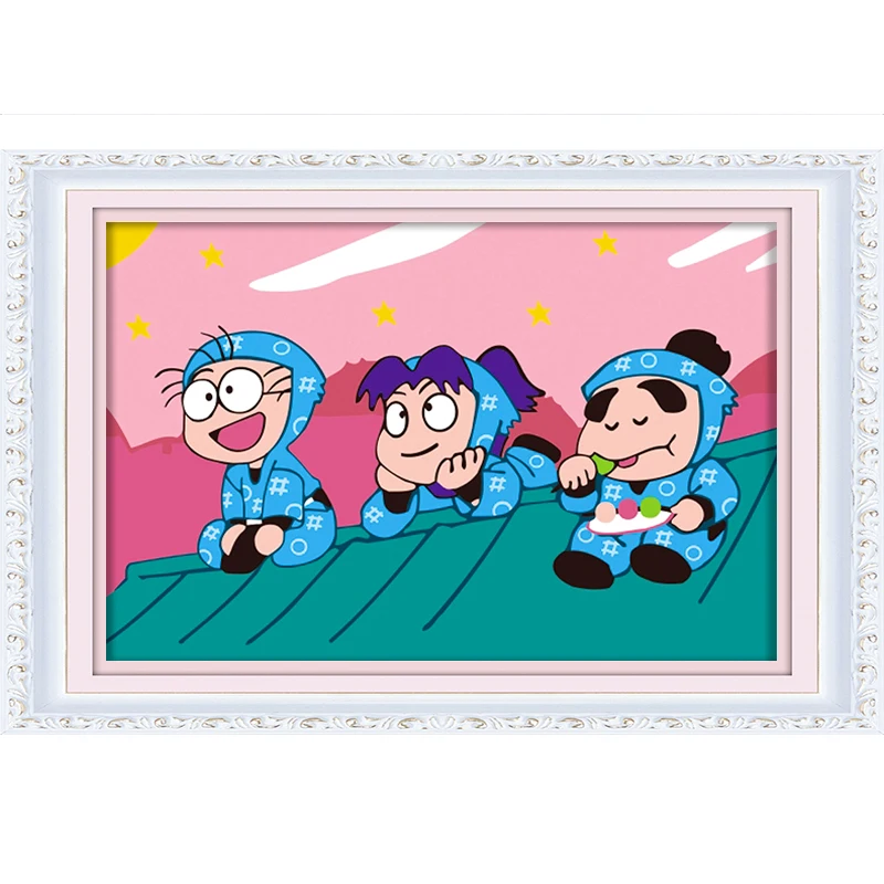 All Kinds Of Cartoon Image Custom DIY Painting By Numbers Kits With Frame Without Frame