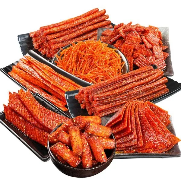 Traditional Chinese Hot Spicy Various Latiao Gluten Grain Spicy Strips Leisure Snack Latiao