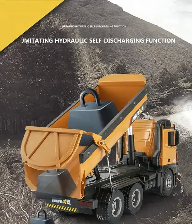 1:14  Huina 1573 573 Alloy car remote control 10 channel RC trunk mini model diecast car Max load 25kgs