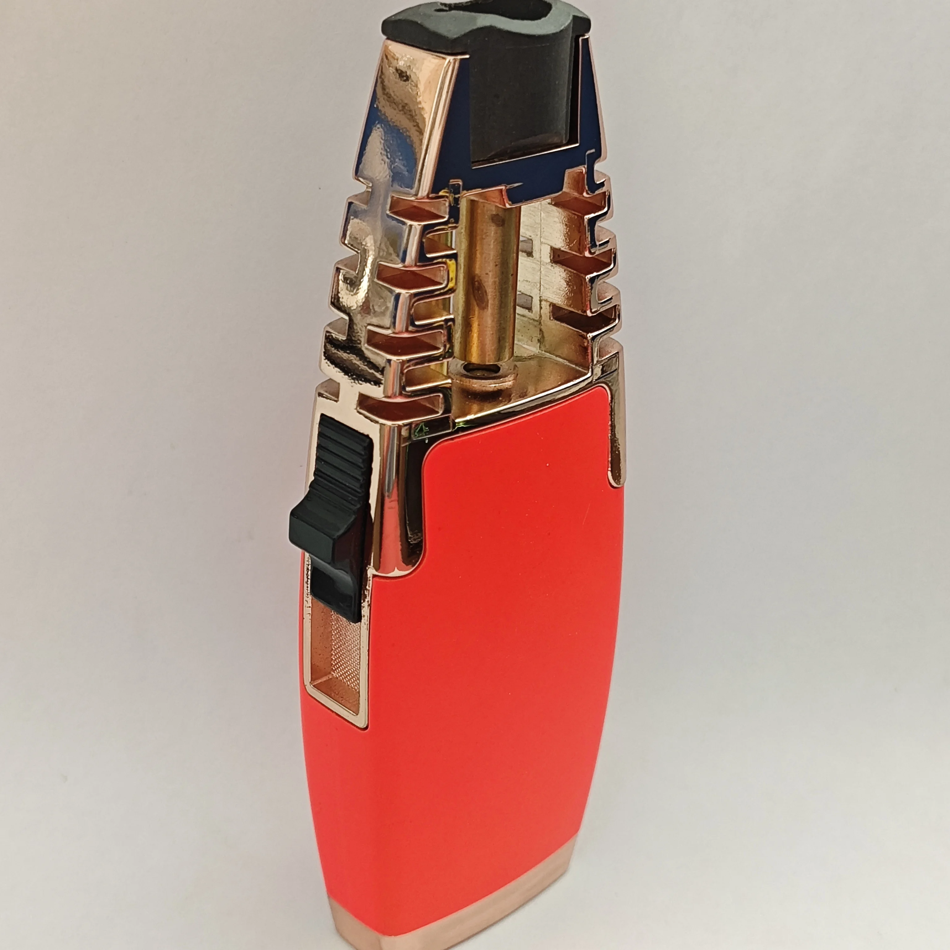 Kitchen Jet Flame Lighter Outdoor BBQ Cooking Metal Windproof Cigar Powerful Tube Straight Fire Turbo Torch Fire Gas Lighters