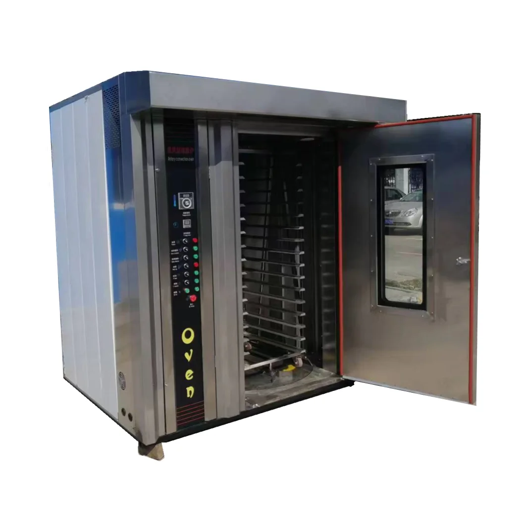 Commercial Electric Diesel Oil and Gas Heating 32 Trays Hot Air Rotary Baking Oven for Bread Cake Bakery Equipment Prices