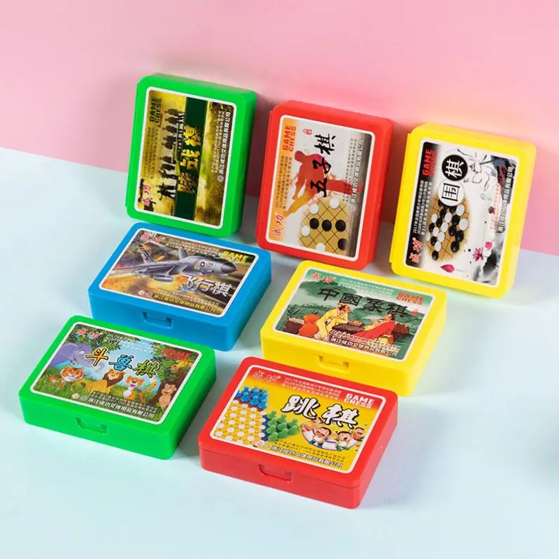 EU-RP141 Puzzle Chinese Chess Set Beginner Portable Chess Checkers Gomoku Chess