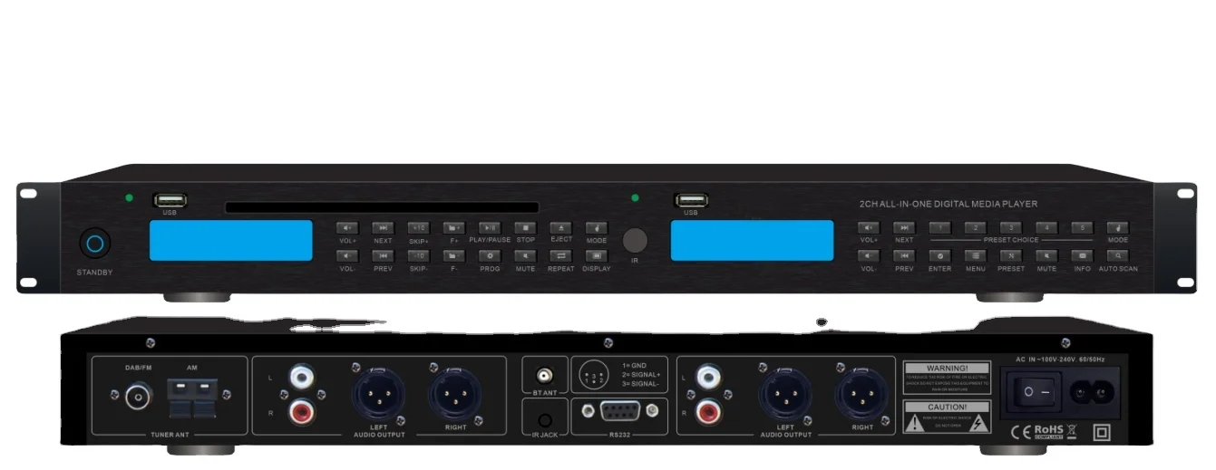CD-плеер/Mp3/тюнер с пультом дистанционного управления USB & SD AM/FM RDS FTD-25CD