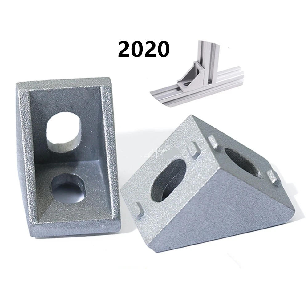 Aluminum 2020 Corner Bracket Fittings 20x20x17mm Corner Angle Bracket for Connector Aluminium Profile CNC Router