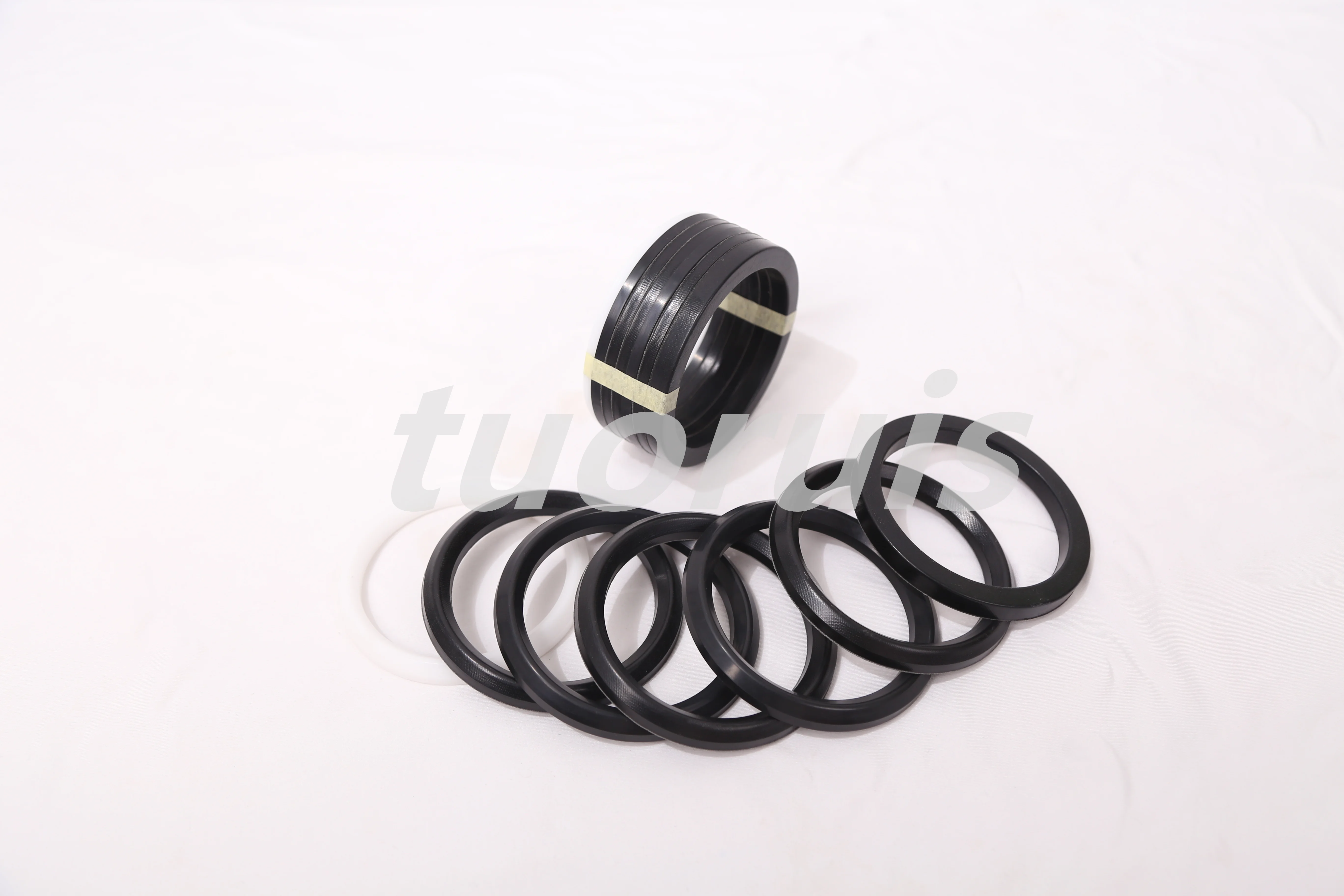 125*165mm Hydraulic cylinder Nbr Rubber-fabric Chevron vee packing seals vee set fkm fabric v ring seal