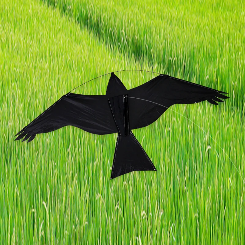 2024 New Arrival Black Scaring Bird Eagle Kites Easy Operate Flying Agriculture Kites Wholesale Children Fabric Nylon Material