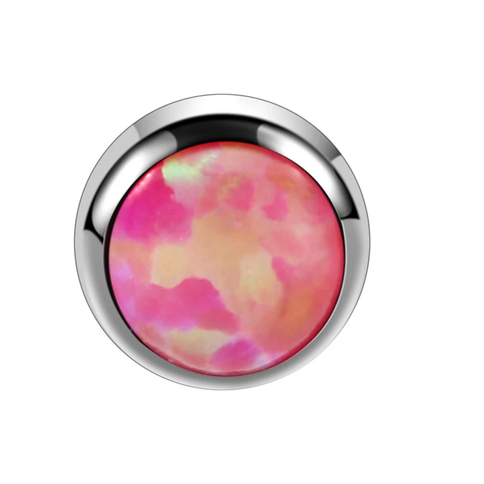Titanium Internally Thread Opal Stone Ear Helix Tragus Barbell Piercing Opal Labret Stud Lip Rings Sexy Jewelry 16G