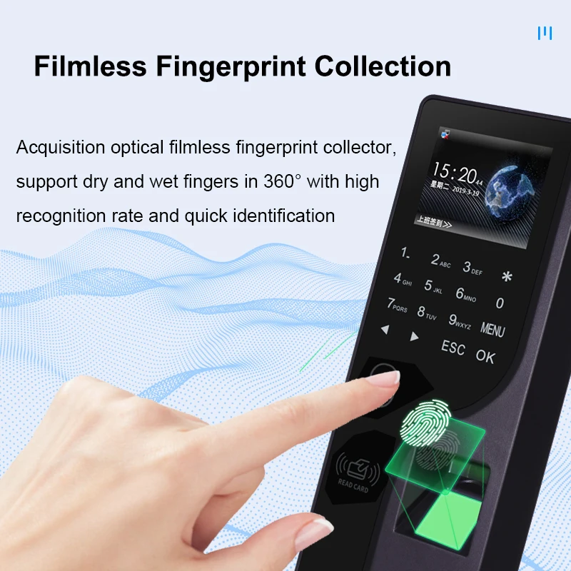 Doorbell Access Control School Attendance System Biometric Finger Print Time Attendance Machine
