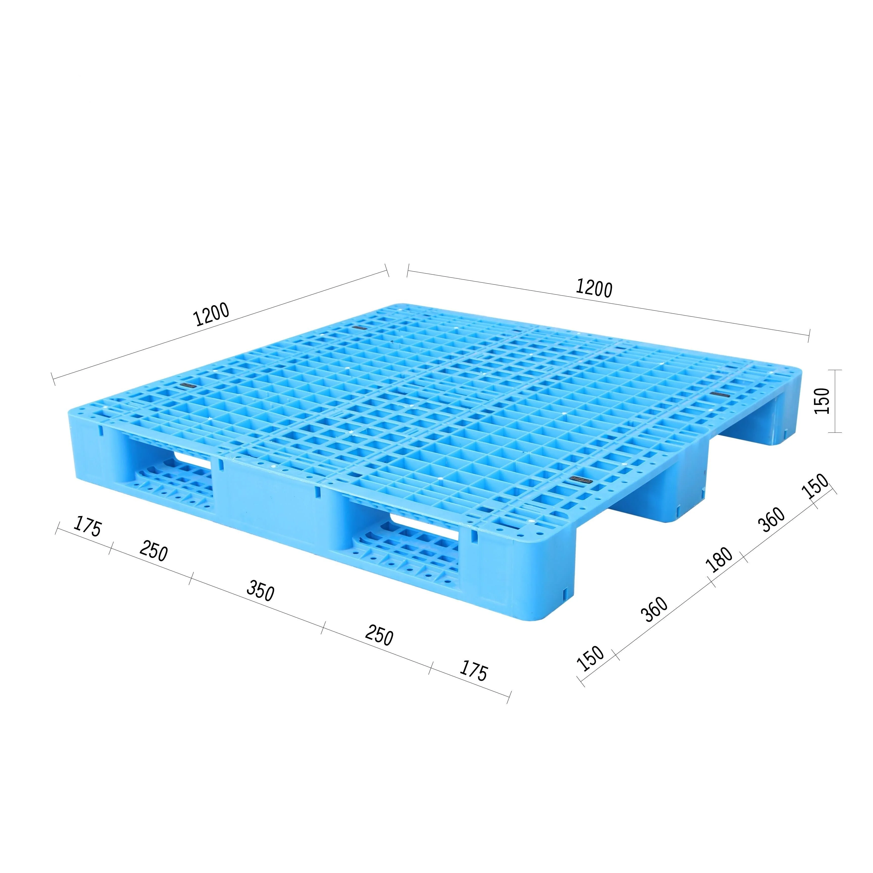 Warehouse rack loading plastic pallet /wire mesh single side plastic pallet with steel reinforced bars