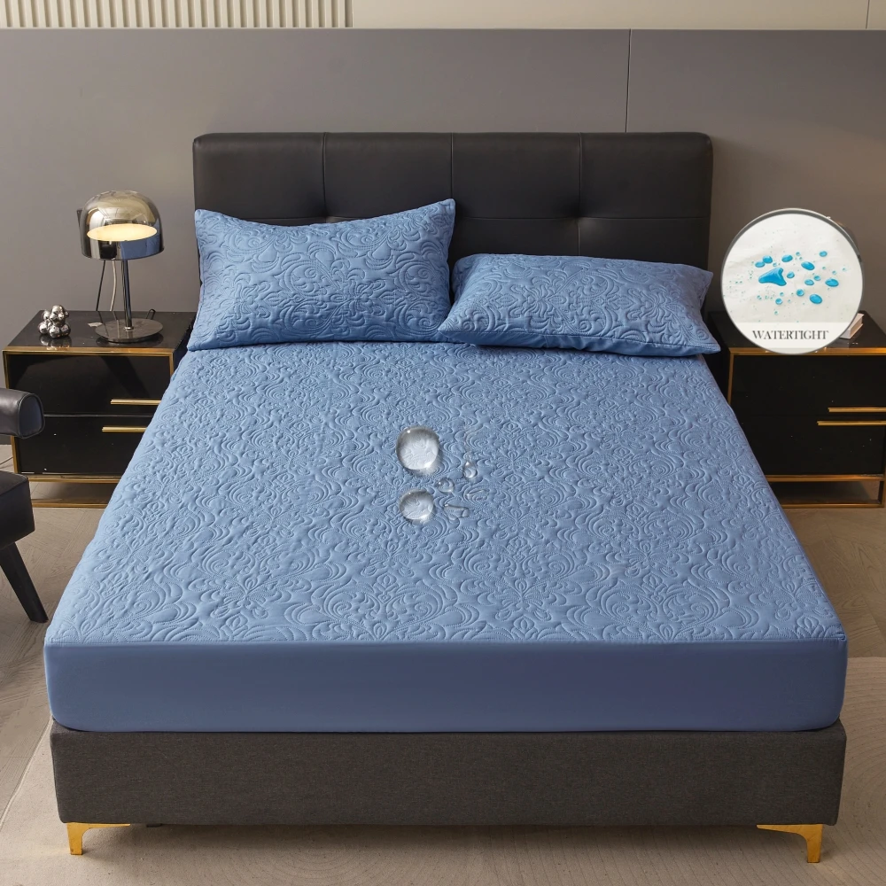 Оптовая продажа, двуспальная кровать для отеля, простыни для дома, дышащее покрывало, водонепроницаемое защитное покрытие для матраса