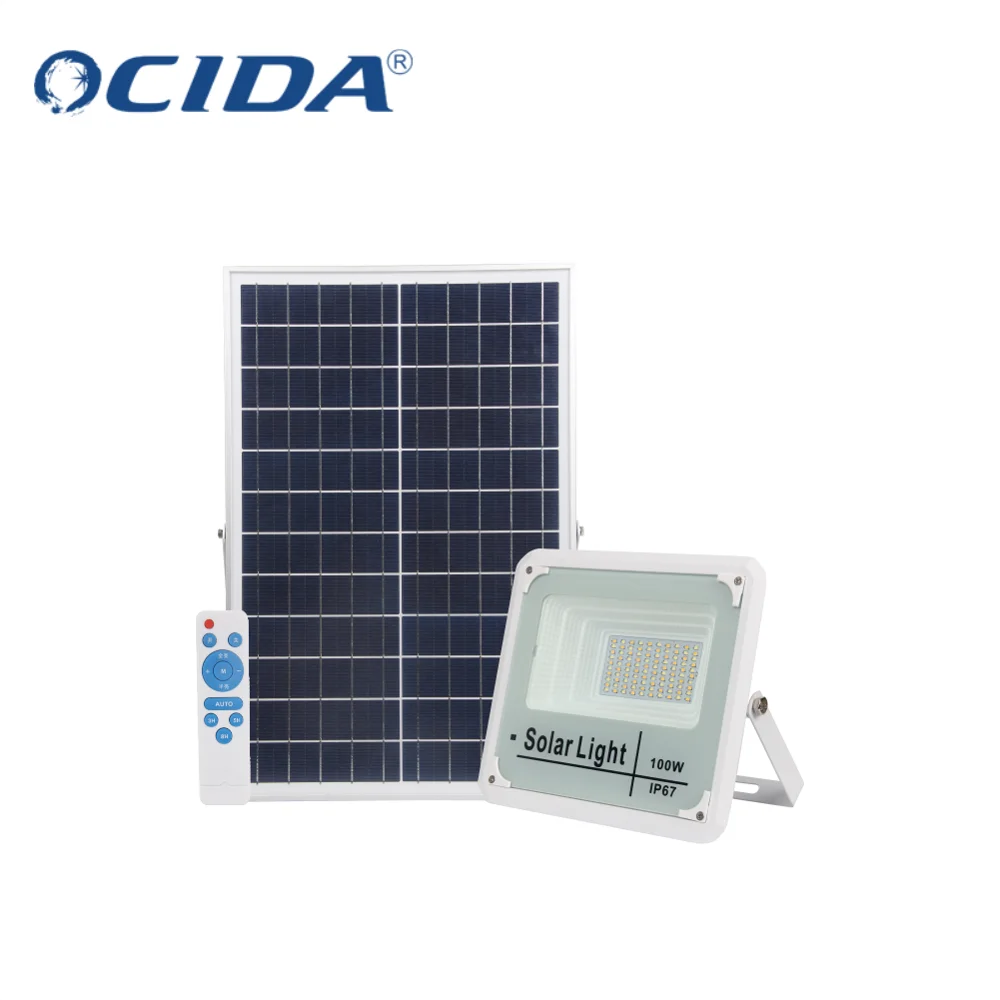 Hot Popular Solar Flood Light 100W Low Power Consumption IP67 Solar Charging Rain And Lightning