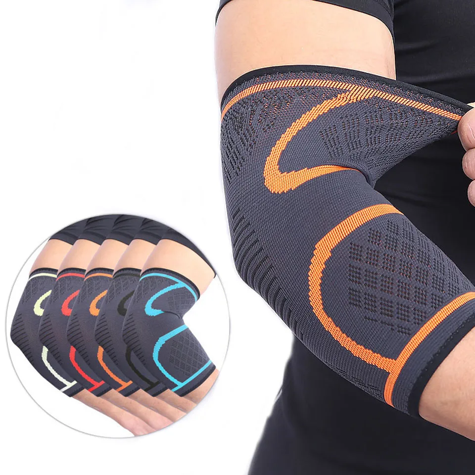 Elbow Support Elastic Gym Sport Elbow Protective Pad Absorb Sweat Sport Basketball Arm Sleeve Elbow Brace