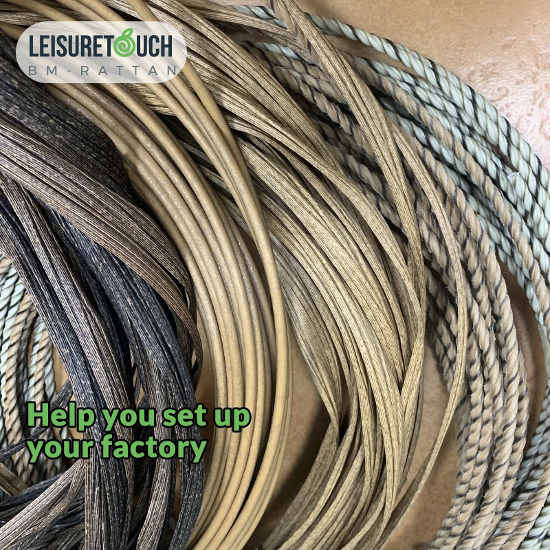 Leisure Touch Rattan Foshan GRS UV-resistant Rattan weaving material rattan collection PE plastic synthetic rattan
