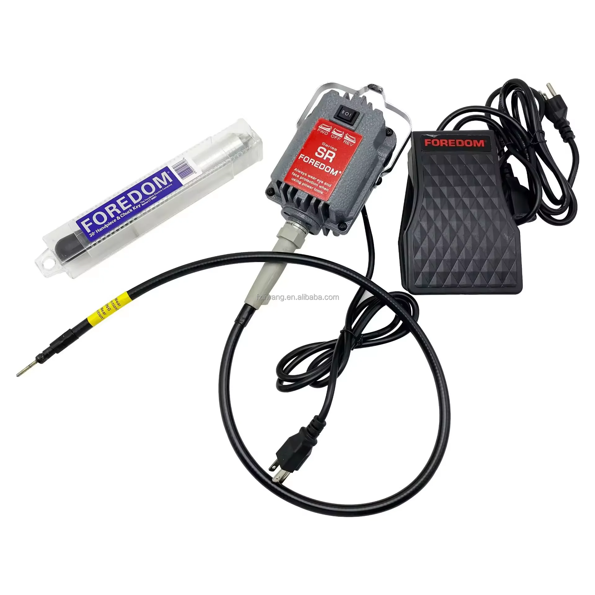 SR Hanging Electric grinder FOREDOM 230W Powerful Motor 180000RPM Stepless Foot Pedal Jewelry  Hanging Flex Shaft Grinder