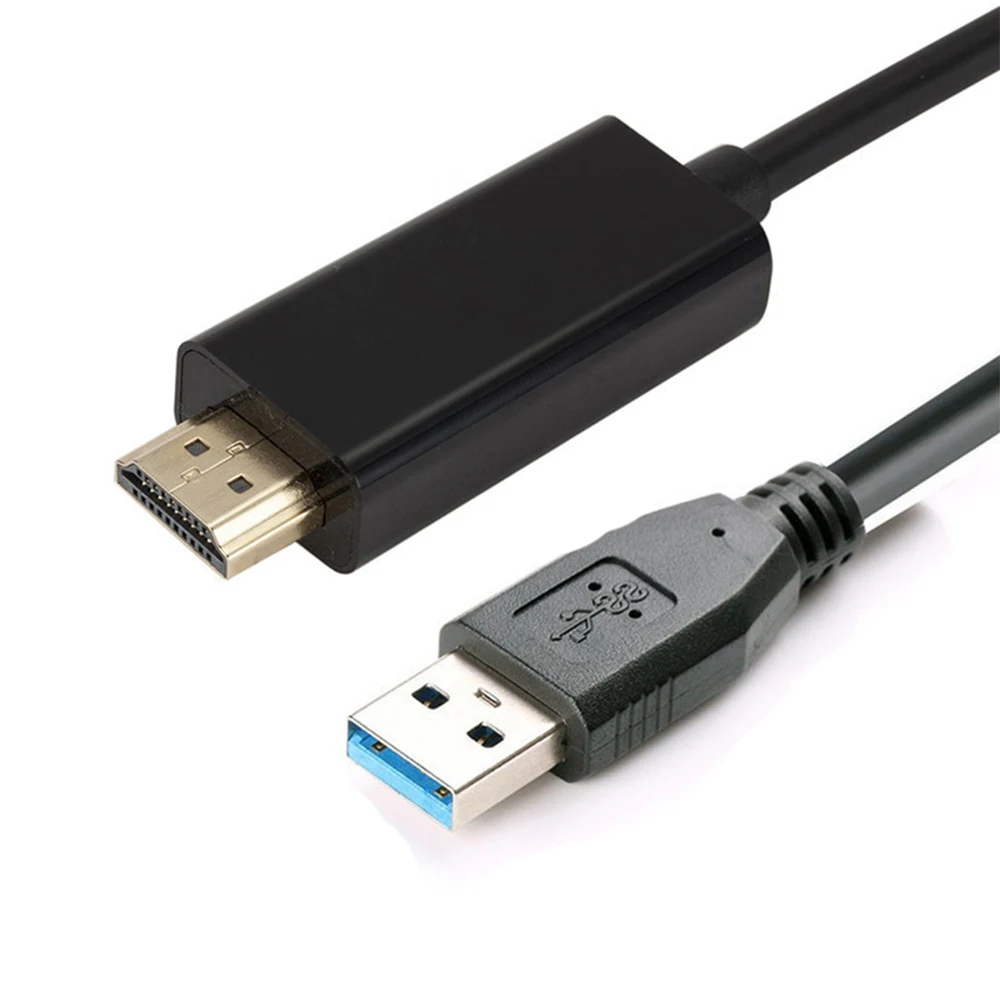 USB3.0 to HDTV audio and video sync line computer notebook to TV monitor same screen line male to male