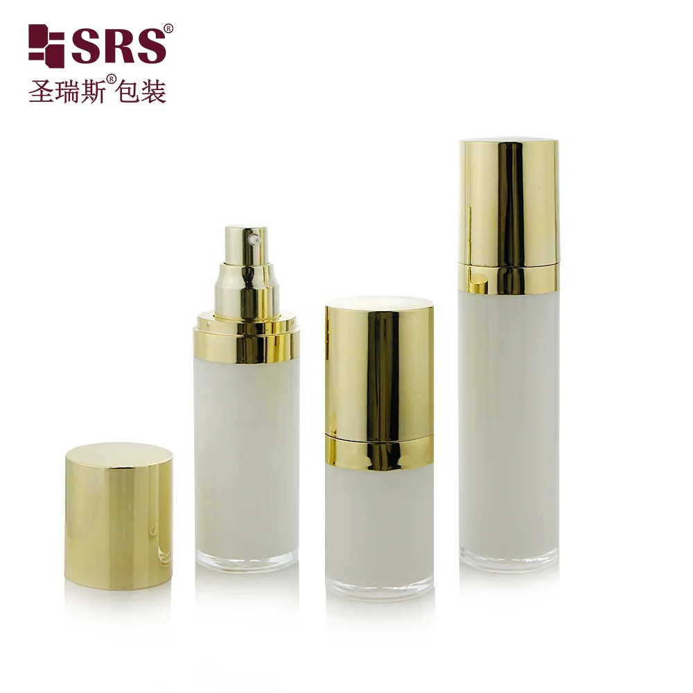 Classic acrylic cosmetic packaging 15ml 30ml 50ml 80ml 120ml lotion bottles customize decoration
