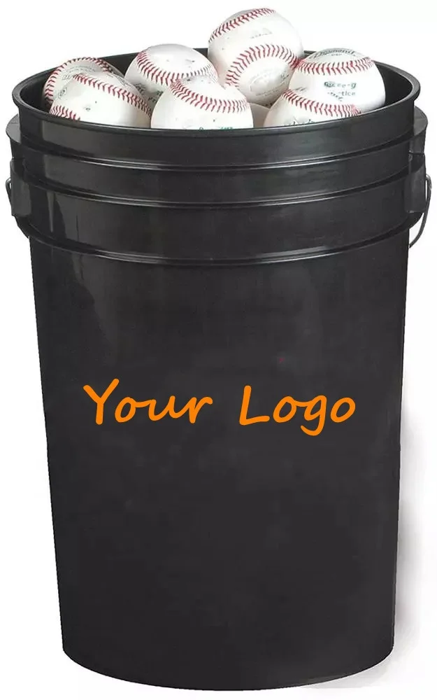 Customize 6 gallon Bucket of Softballs Practice Softballs in 6 Gallon Padded Bucket Cushioned Lid Top for Seat