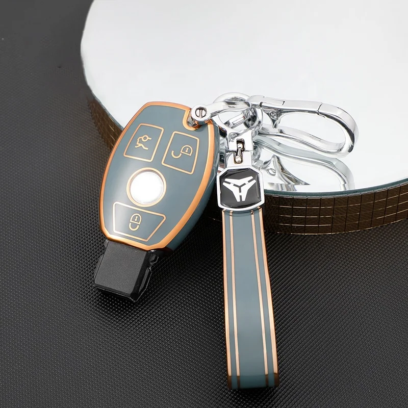 Premium Soft TPU Key Case Cover for Mercedes Benz  C E S M CLS CLK G Class Keyless Smart Key Fob shell