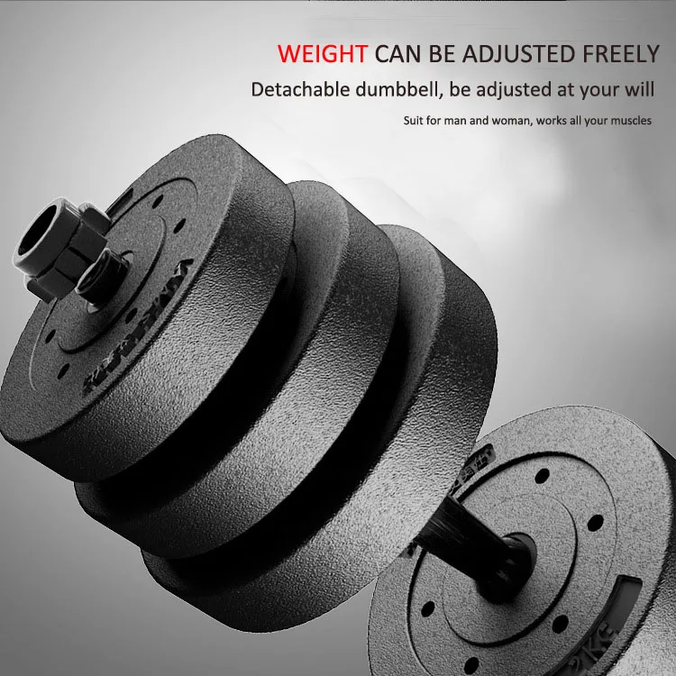 Man power training fitness equipment rubber coated quickly dumbbells adjustable dumbbell barbell set10kg 20kg 25kg 30kg