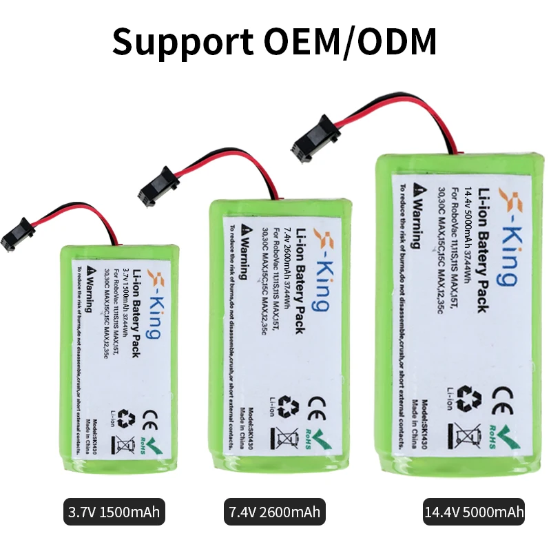 Customizable Lithium Battery Pack Sweeping Robot Power Tools 14.4V 1500mAh 2600mAh 5000mAh Battery