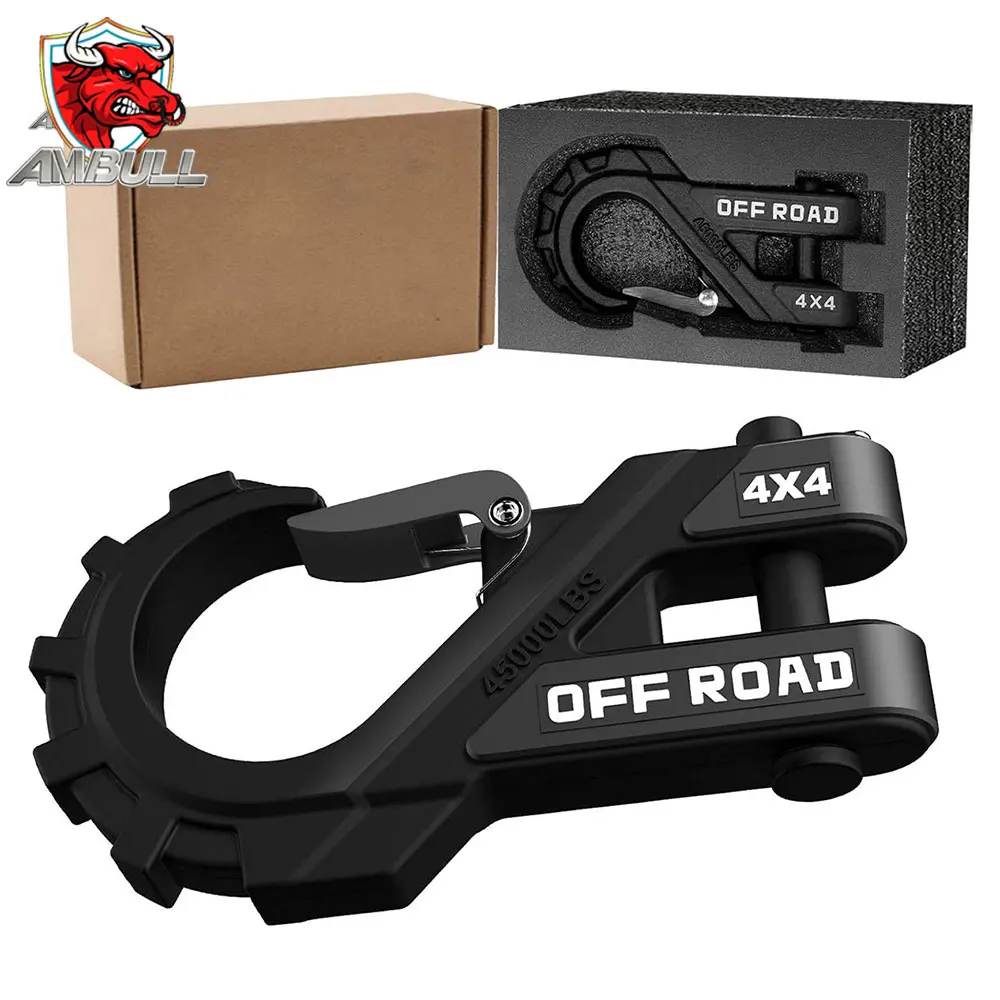 Ambull Best Seller 16200lbs Trailer Hook Winch Flat Hook With Cable Wire Rope For Boat Car Parts Cargo Lashing With Hook