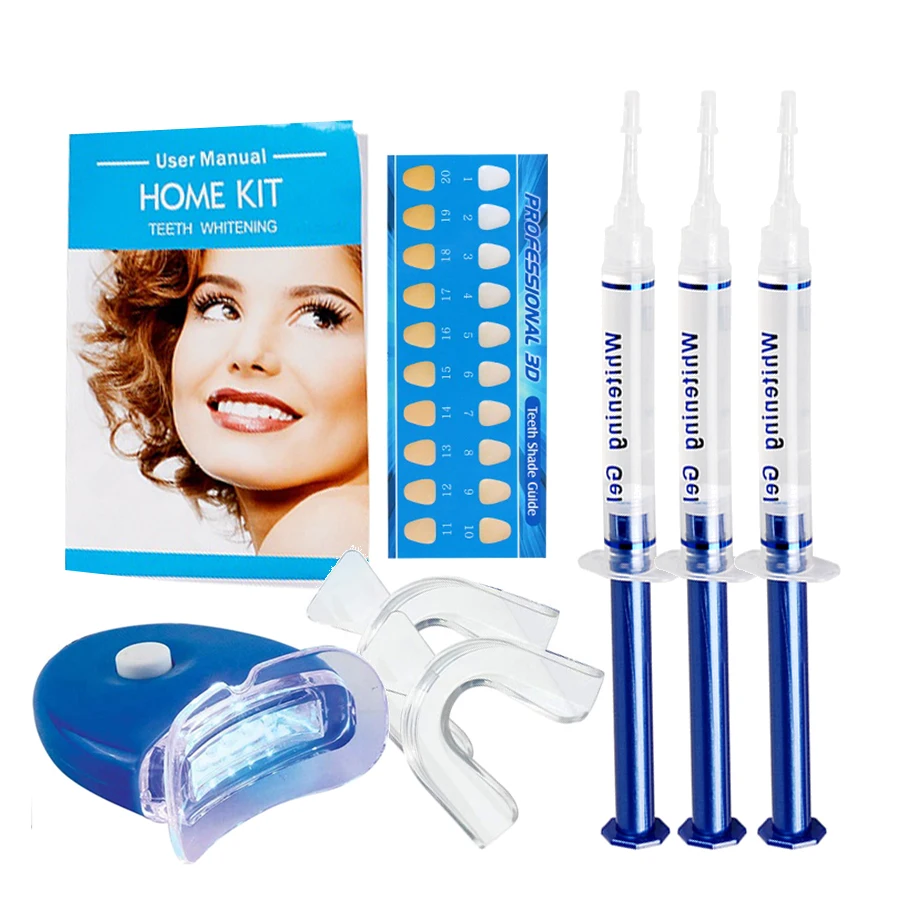 Chinese Factory supplier zoom whitening kit  private logo blue LED light teeth whitening kits with teeth whitening gel