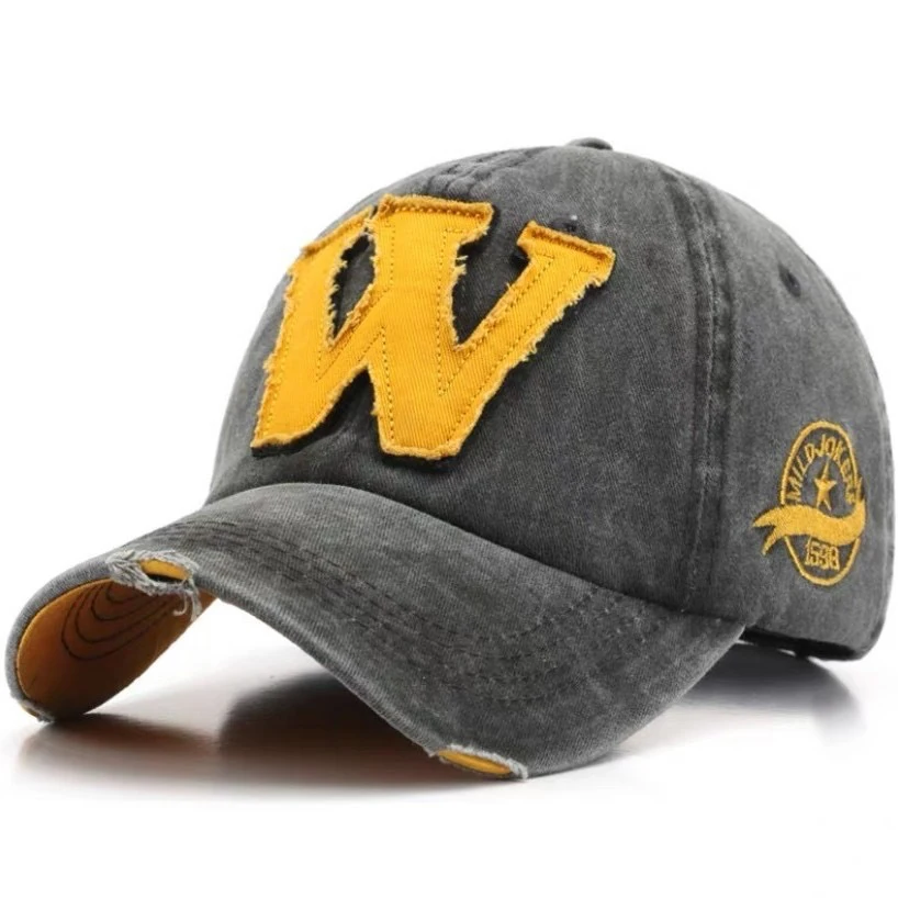 Trendy style W letters embroidered hat sun hat hip-hop men and women street dance skateboard baseball cap